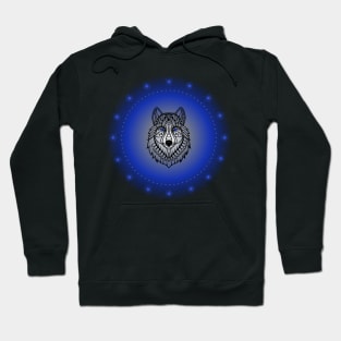 Wolf's Wisdom, Spirit Animal. Totem, Meditative. Hoodie